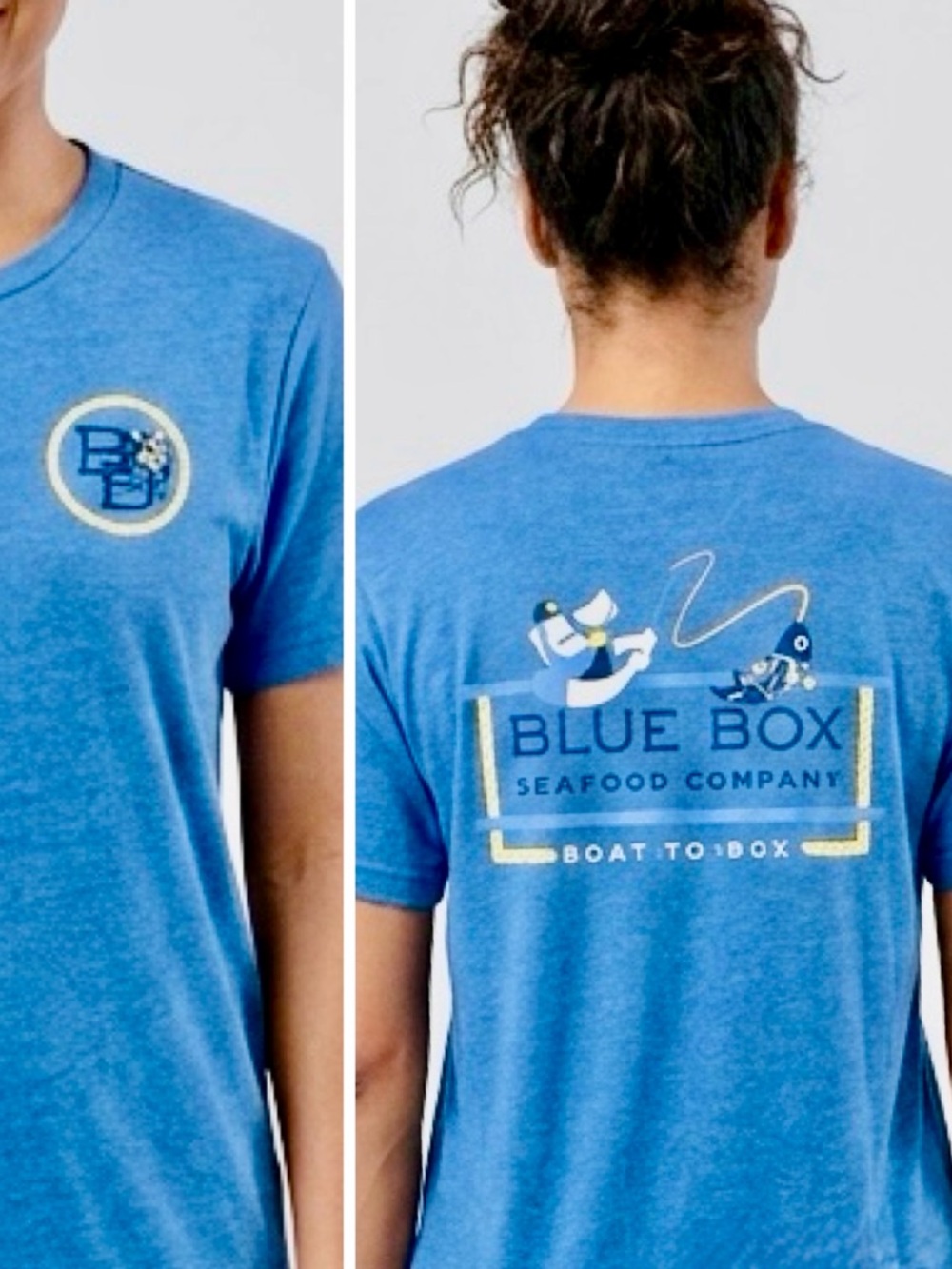 VERY IMPORTANT TEE Unisex Blue Box Seafood Cotton Short Sleeve Tee T-Shirt